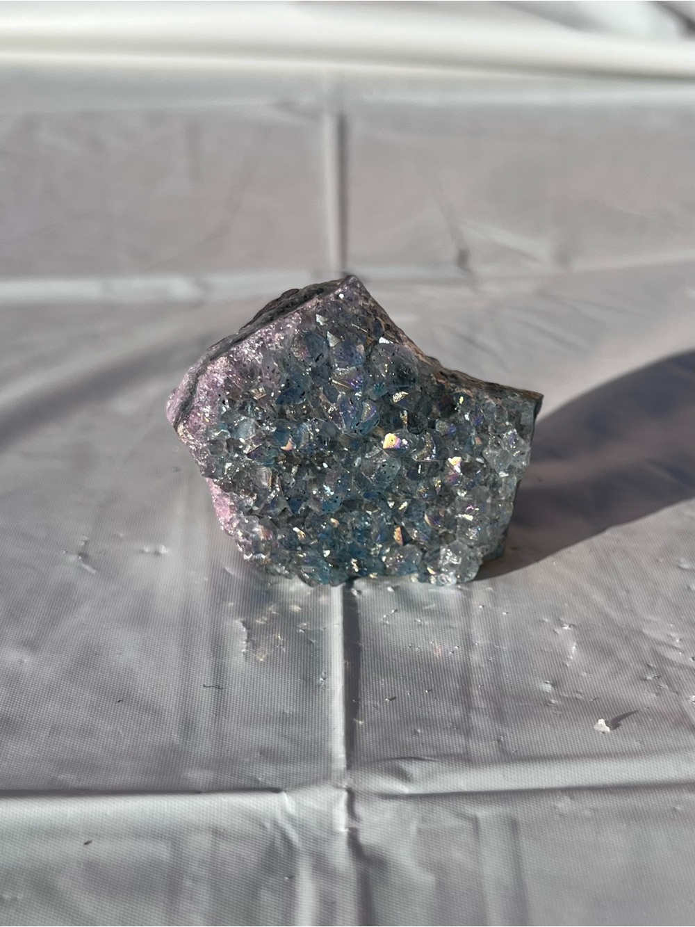 Iridescent Crystal Geode Decorative Accent